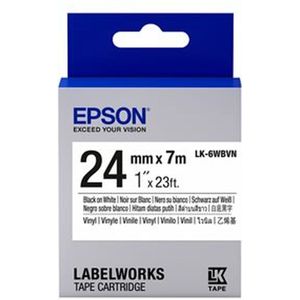 Epson LK-6WBVN TAPES VINYL LABEL TAPE labelprinter-tape Blauw op wit