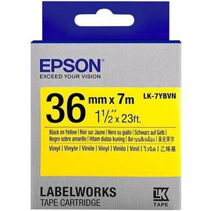 Epson LK-7YBVN tape zwart op geel 36 mm (origineel)