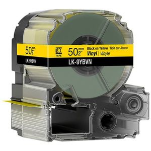 Epson LK-9YBVN tape zwart op geel 50 mm (origineel)