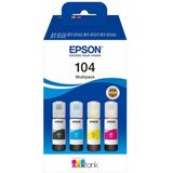 Epson Original EcoTank 104 Nachfülltinte - 4er Multipack (C13T00P640)