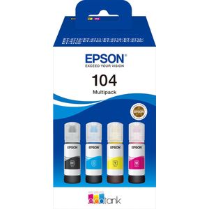 Epson 104 Ecotank Multipack Zwart-cyaan-magenta-geel (c13t00p640)
