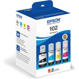 Epson 102 - EcoTank Inktflessen - Multipack - Kleur / Zwart