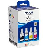 Epson Original EcoTank 664 Nachfülltinte - 4er Multipack schwarz, cyan, magenta, gelb