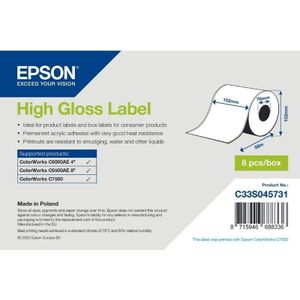 Epson C33S045731 high gloss doorlopende labelrol 102 mm x 58 m (origineel)