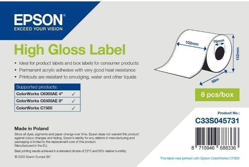 Epson labelrol, normaal papier, 102mm | C33S045731