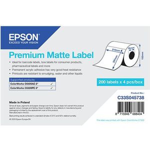Epson C33S045738 premium matte label 210 x 297 mm (origineel)