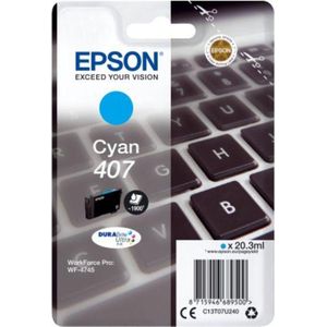 Epson 407 inktcartridge cyaan (origineel)
