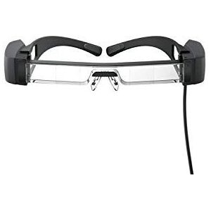 Epson Moverio BT-40 bril met tweede display voor meer privacy of voor het vergroten van je virtuele werkplek, Si-OLED-technologie en 1080p Full HD-display, USB-C-connectiviteit