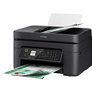 Epson C11CG30406 WorkForce WF-2840DWF 4-in-1 inkjetprinter, printer (scannen, kopiëren, fax, WiFi, ADF, Duplex, afzonderlijke patronen, DIN A4) Amazon Dash Replenishment, Zwart,375‎x300x218mm