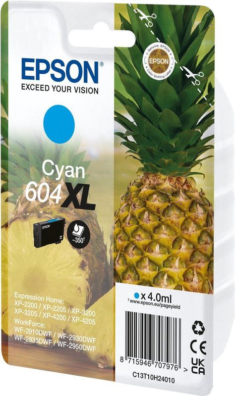 Epson 604XL inktcartridge 1 stuk(s) Origineel Hoog (XL) rendement Cyaan