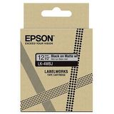 Epson - LK-4WBJ - Etiketteringstape - Matwit/Zwart - 12 mm