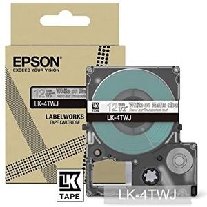 Epson Labelworks LK-6TBJ Labelbandcassette compatibel met Epson LabelWorks LW-C610 transparant mat/zwart 24 mm