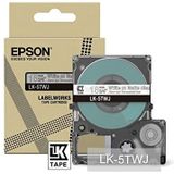 Epson Labelworks LK-4TWJ Labelbandcassette compatibel met Epson LabelWorks LW-C610 en LW-C410 transparant mat/wit 12 mm