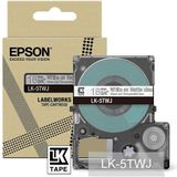 Epson LK-5TWJ matte tape wit op transparant 18 mm (origineel)