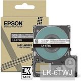 Epson LK-6TWJ Transparant, Wit