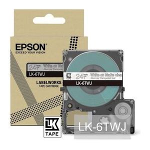 Epson LK-6TWJ Transparant, Wit
