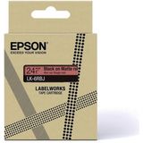 Epson LK-5RBJ matte tape zwart op rood 18 mm (origineel)