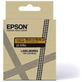 Epson LK-5YBJ matte tape zwart op geel 18 mm (origineel)