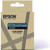 Epson LK-5LBJ matte tape zwart op blauw 18 mm (origineel)