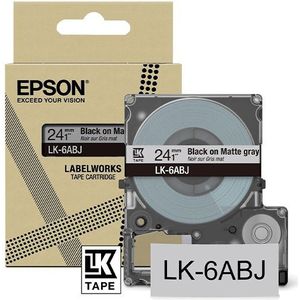 Epson C53S672088 labelprinter-tape Zwart op grijs LK