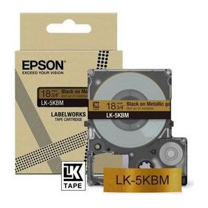 Epson - LK-5KBM - Etiketteringstape - Metallic Goud/Zwart - 18mm - 9m