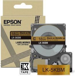 Epson - LK-5KBM - Etiketteringstape - Metallic Goud/Zwart - 18mm - 9m