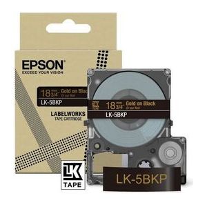Epson LK-5BKP Zwart, Goud