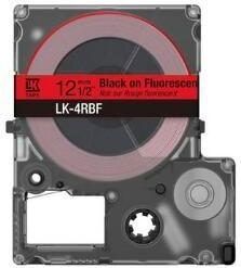 Epson LK-4RBF tape zwart op fluorescerend rood 12 mm (origineel)