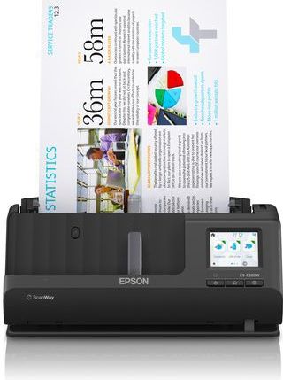 Epson ES-C380W Scanner met ADF + invoer voor losse vellen 600 x 600 DPI Zwart
