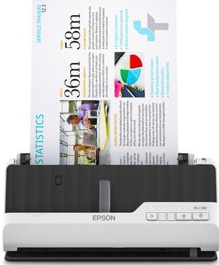 Epson DS-C330 Scanner met ADF + invoer voor losse vellen 600 x 600 DPI A4 Zwart, Wit