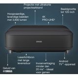 Epson - EpiqVision Ultra EH-LS650B - Beamer - Zwart - 4K PRO-UHD - Laser