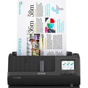 Epson ES-C380W Scanner con ADF + alimentatore di fogli 600 x 600 DPI A4 Nero (ES-C380W)