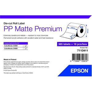 Epson 7113411 printeretiket Wit Zelfklevend printerlabel