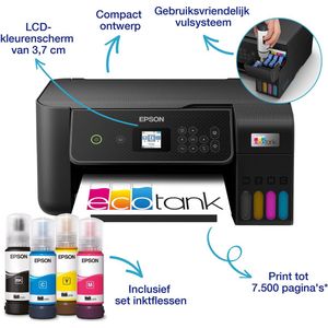 Epson EcoTank ET-2875 - All-in-one inkjet printer Zwart