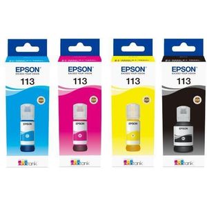 Epson 113 - EcoTank Inktflessen - Multipack - Kleur - Zwart - Origineel