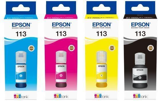 Epson 113 - EcoTank Inktflessen - Multipack - Kleur - Zwart - Origineel