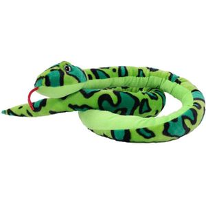 Pia Soft Toys Knuffeldier Boomslang - zachte pluche stof - groen - kwaliteit knuffels - 250 cm