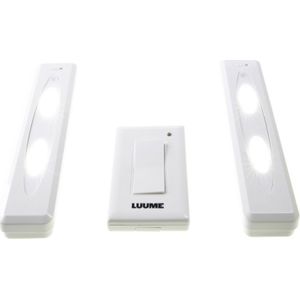 Luume Kastlampen - schakelaar - 2 stuks - LED lampen - wit - 15 cm