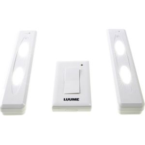 Kastlampen 2 stuks met schakelaar LED lampen wit 15 cm - Verlichting