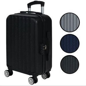 Leonardo Koffer Handbagage - Reiskoffer met Wielen Handbagage - met Kofferslot - 52 x 34,5 x 20 cm - Zwart