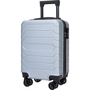 Leonardo Handbagage Koffer - Trolley Lichtgewicht - 51 x 21 x 31,5 cm - 30L - Cijferslot - Zilver