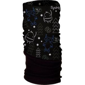 Sinner Fleece Kids Bandana 'Robots' - Black