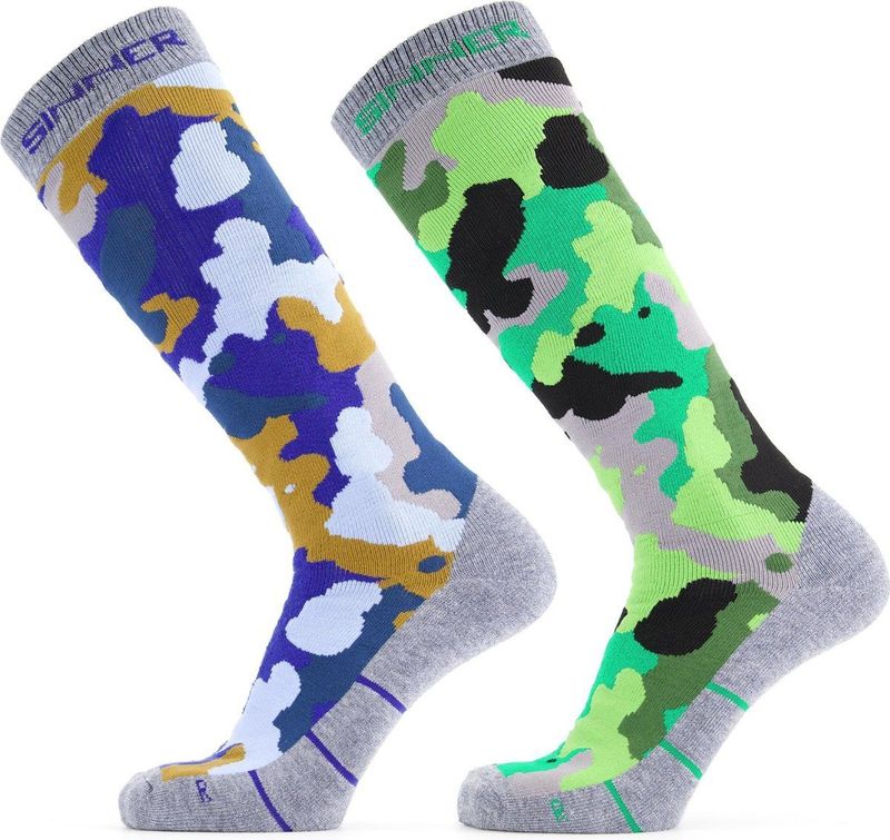 Skisok Sinner Unisex Camo Double Pack Blauw