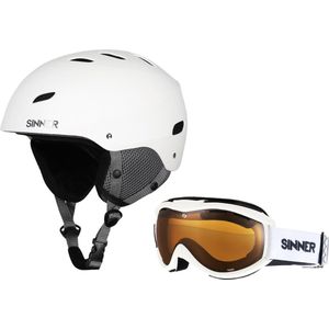 Sinner Combi-pack - Bingham Skihelm + Toxic Skibril - Mat Wit S (52-54cm)