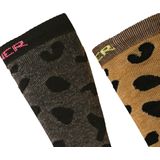 Sinner - Women Placed Animal Double Pack - Skisokken - Bruin