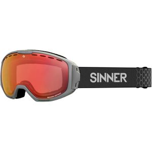 SINNER Mohawk+ Skibril - Lichtgrijs - Rode SINTRAST Lens