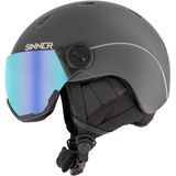 Sinner Titan Visor skihelm - Mat Donkergrijs - 52-54 cm