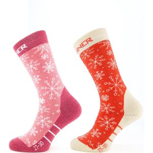 Sinner - Skisokken - Coral/Pink - Polypropyleen/Virgin Wol