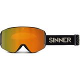 Skibril Sinner Aura Matte Black Double Full Orange Mirror Vent + Double Pink Lens