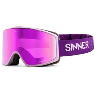 Sinner Sin Valley S Skibril 2023 - Paars + GRATIS EXTRA LENS | Categorie 3